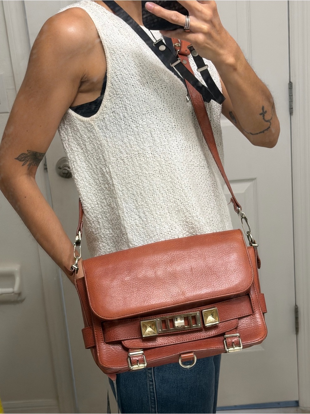 Authentic Vintage Proenza Schouler PS1 Leather Satchel – Made in Italy